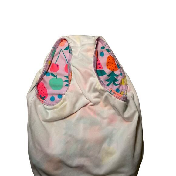 Cat & Jack Girls 5T One Piece‎ Swimsuit Tropical Fruit Seersucker Ruffles Pink - Picture 12 of 12